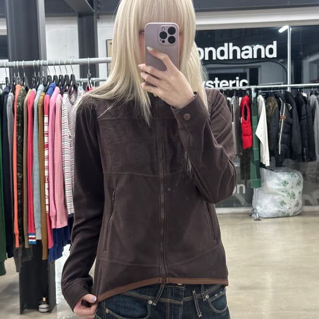 히스테릭 글래머 스컬 플리스 집업 자켓