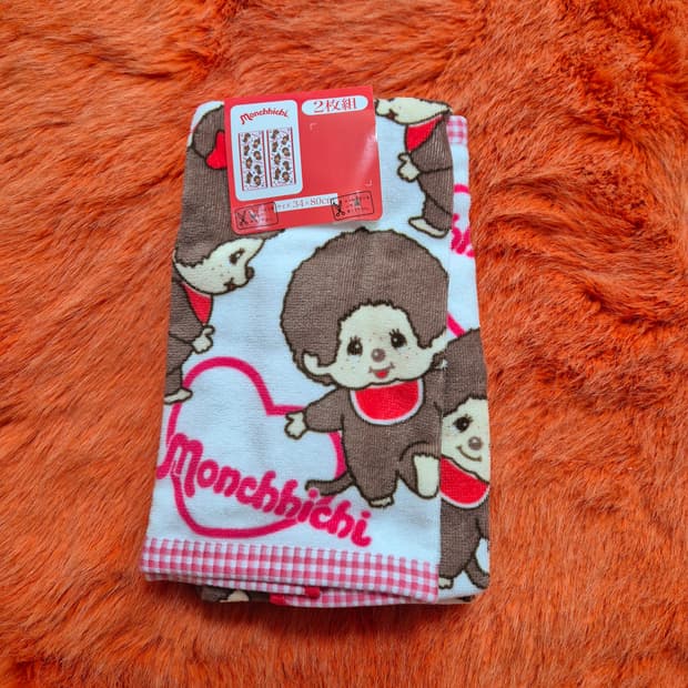 monchhichi 몬치치 페이스 타월 수건 2매 세트 새상품