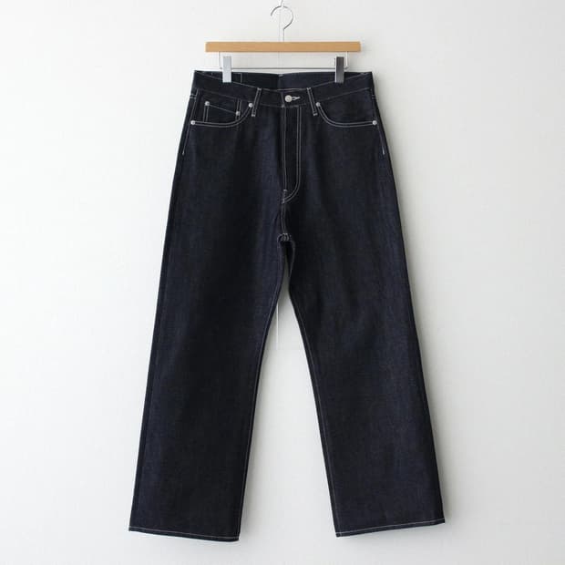 [3] 그라프페이퍼 셀비지 데님 5p 와이드 스트레이트 팬츠 리지드