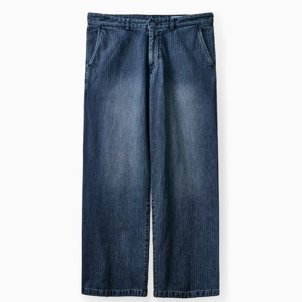 [L] 이얼즈어고 Mid Straight Stripe Denim Pant