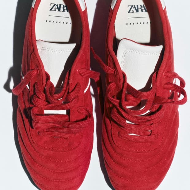 자라 퀼팅 런닝 스니커즈 레드