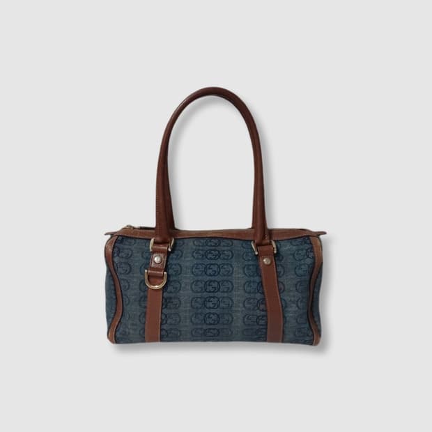 구찌 블루 데님 D링 보스톤 토트백 (정품)