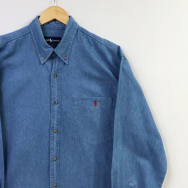 XL 폴로 데님 셔츠