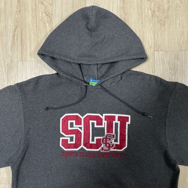 100) 90's 챔피온 미대학 차콜 후드티