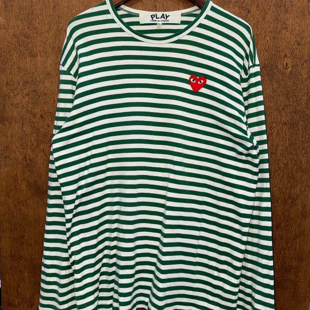 꼼데가르송 플레이 스트라이프 롱슬리브