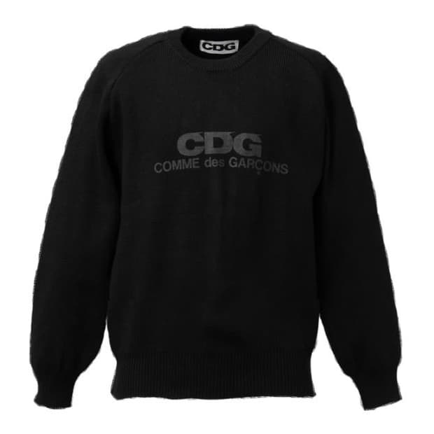 [새제품] CDG 라운드넥 니트 스쿨 풀오버 블랙