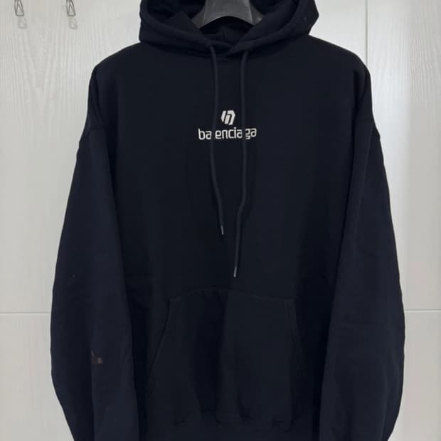 발렌시아가 스폰서 후드티 S 한국사이즈 103정도