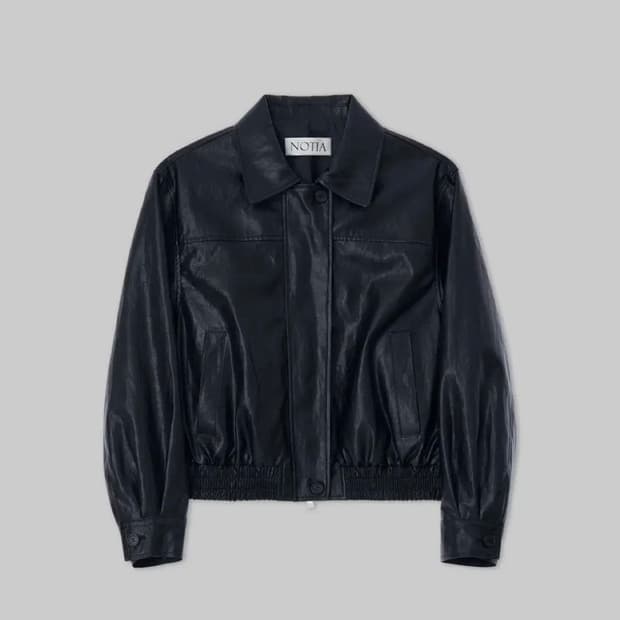 노티아 vegan leather biker blouson