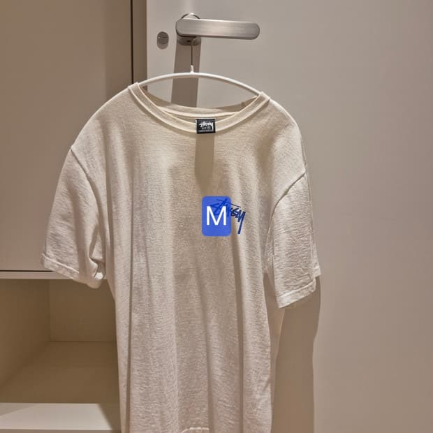 스투시 반팔티 화이트 M