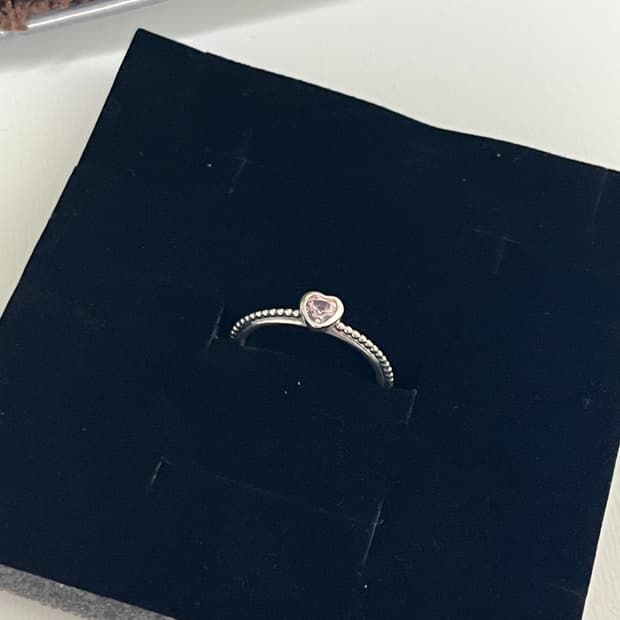 판도라 원러브 하트 반지 (핑크) 54호