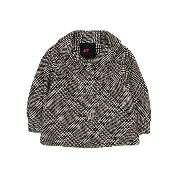 레이빔즈 체크 숏 코트