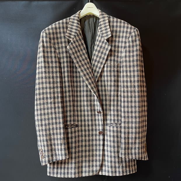 90s 지안프랑코 페레 뉴트럴체크 테일러드 자켓 