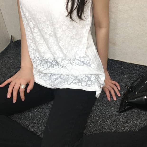 빈티지 플라워 슬리브리스