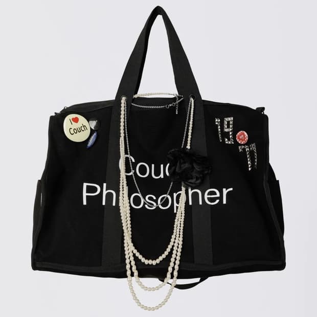 스컬프터 썸머 보스턴 백 블랙 (핀뱃지 포함) 가방