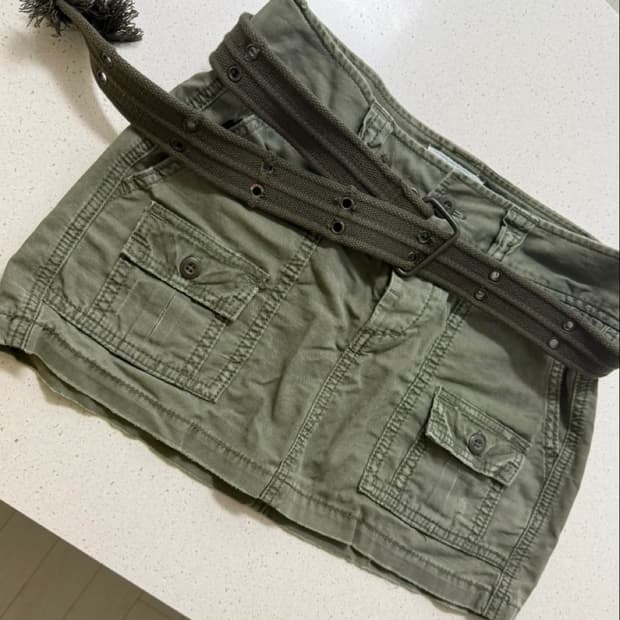 빈티지 미니스커트 벨트 세트