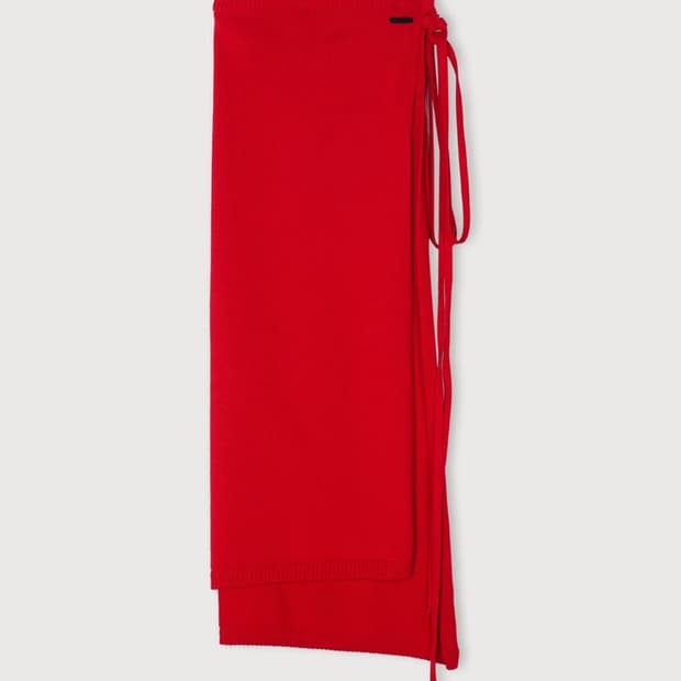 ETHOS 니트 랩 스커트 