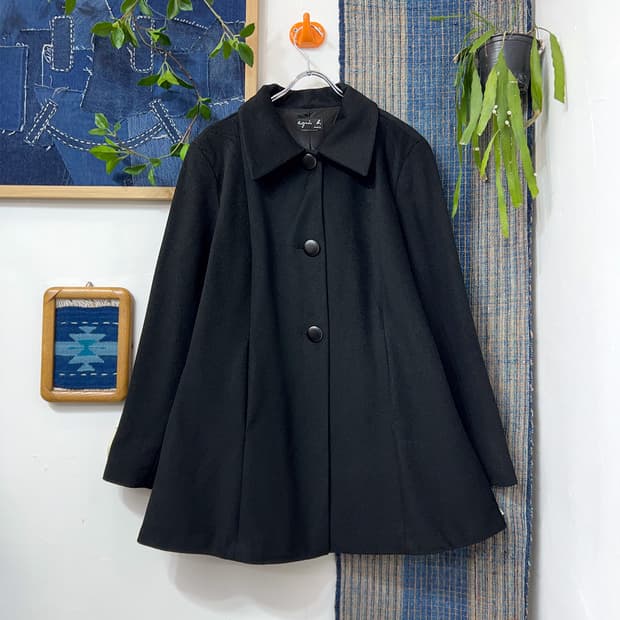 👧🏻AGNES B Paris  Flared Wool Coat