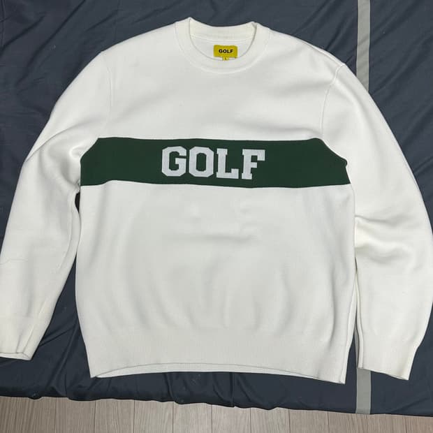 22FW 골프왕 컬리지 로고 니트 스웨터