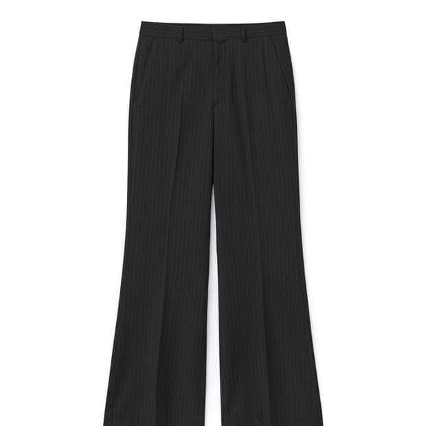 Dnsr 스트라이프 플레어 슬랙스 L 