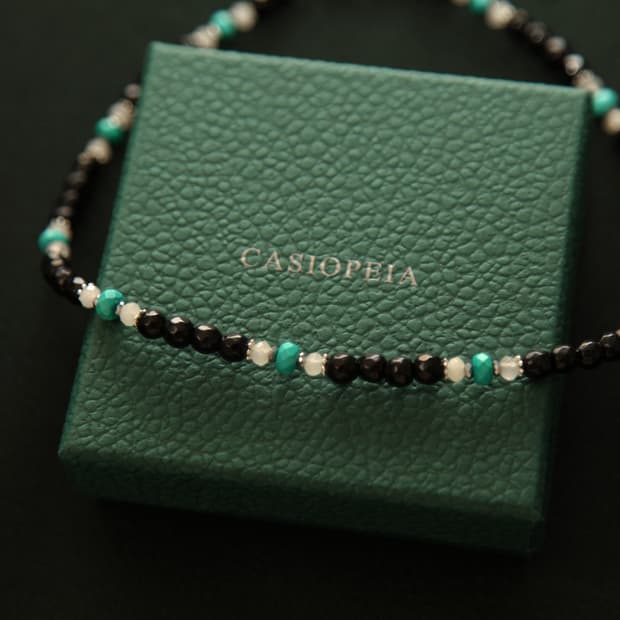 CASIOPEIA #041 Turquoise Zebra 오닉스 목걸이