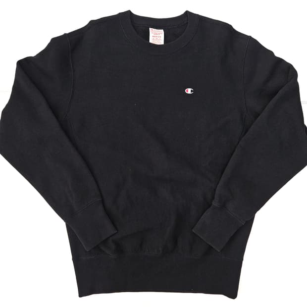 (무료배송) 챔피온 리버스위브 레드택 웜업 스웻셔츠 / 블랙 / L사이즈