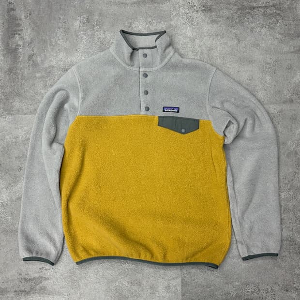 파타고니아 신칠라 플리스 풀오버 그레이/옐로우