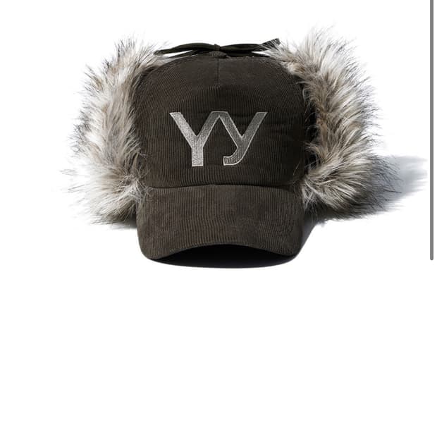 openyy 오픈와이와이 모자 퍼 이어플랩 볼캡 카키