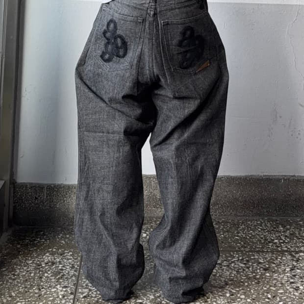 빈티지 자수 힙합팬츠
