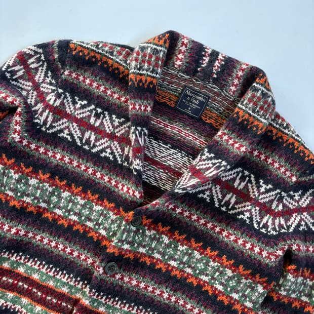 아베크롬비 빈티지 숄카라 가디건