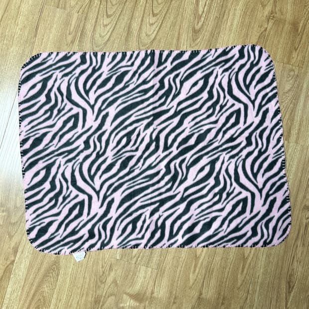 일본 빈티지 고전 호피 지브라 핑크 담요 방꾸 인테리어 소품 오네갸루