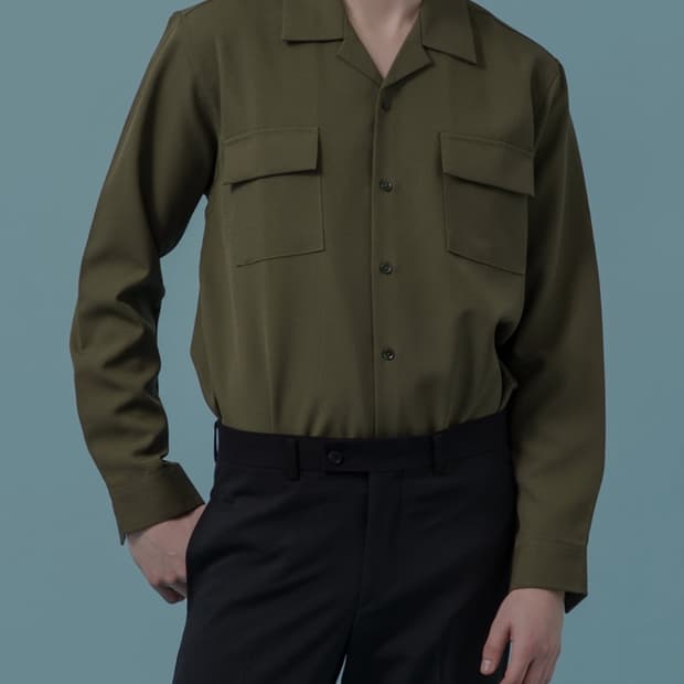지프리시 오픈카라 셔츠 L _ 남성