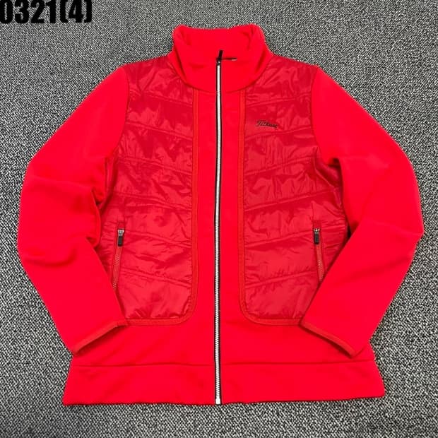 L 타이틀리스트 골프웨어 여성 레드 퀼팅 자켓 0321(4)