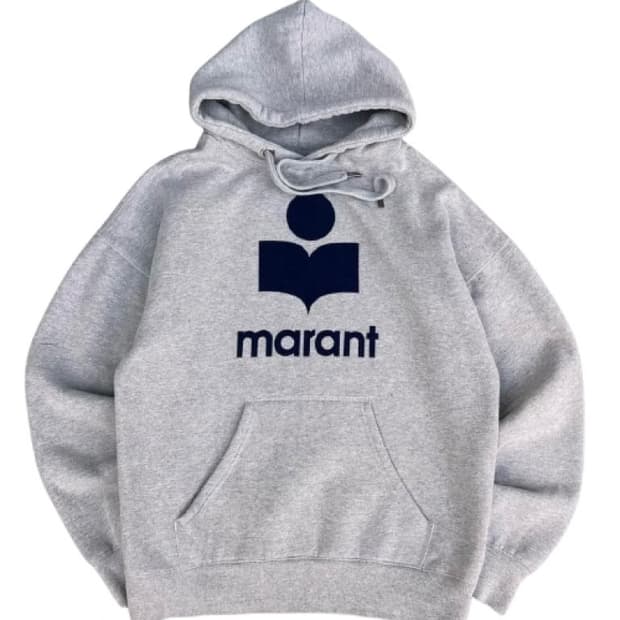 이자벨마랑 에뚜왈 로고 회색 후드티