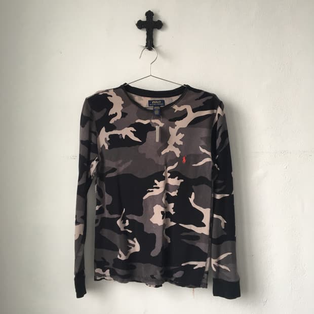 Polo camo pattern waffle sleeve