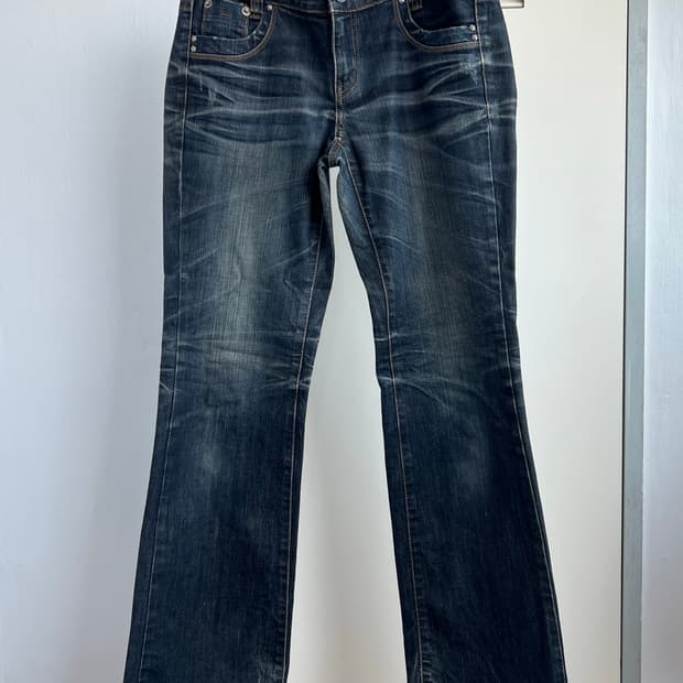 로우 데님 팬츠