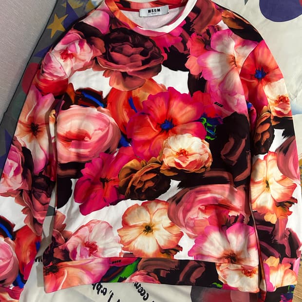 MSGM 플라워 프린트 맨투맨 S