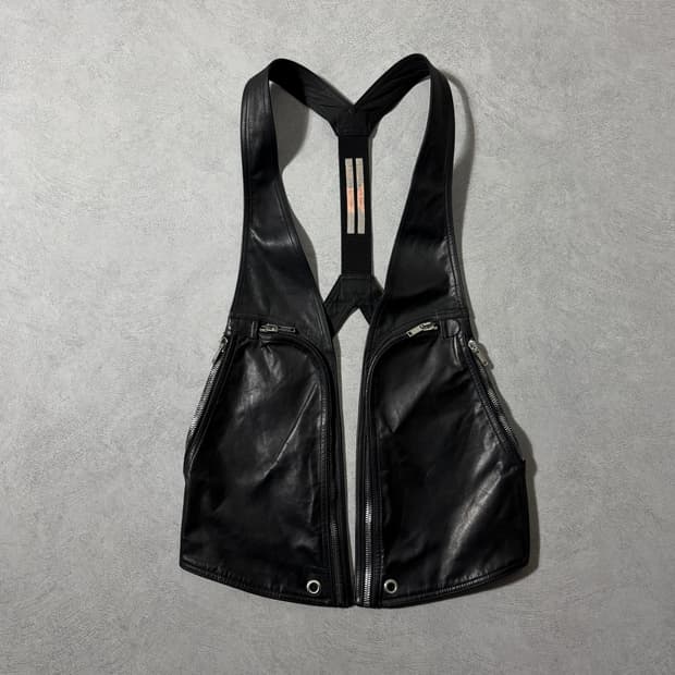 24SS 릭오웬스 바우하우스 레더 베스트 