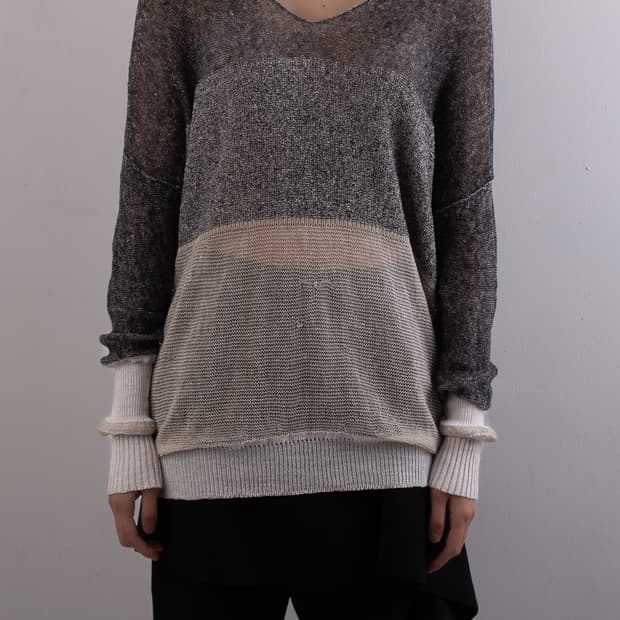 TRANSIT V-NECK MESH KNIT