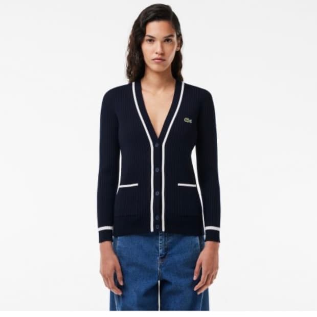 라코스테 브이넥 가디건