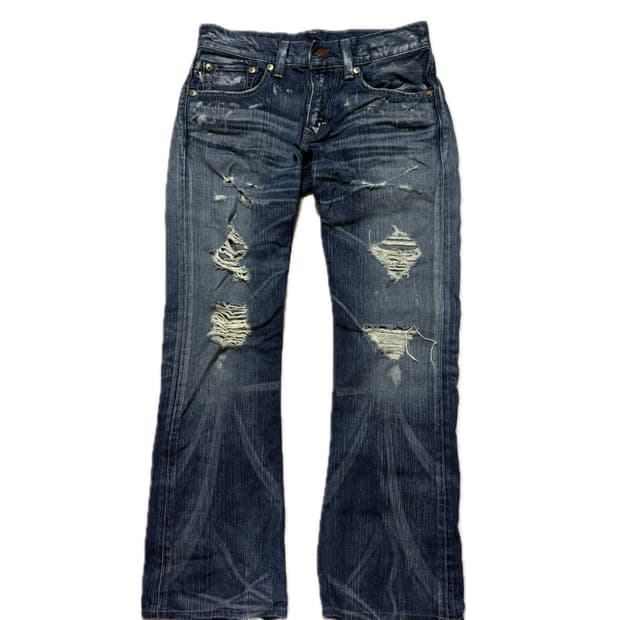 일본 빈티지 데님 로우라이즈 청바지