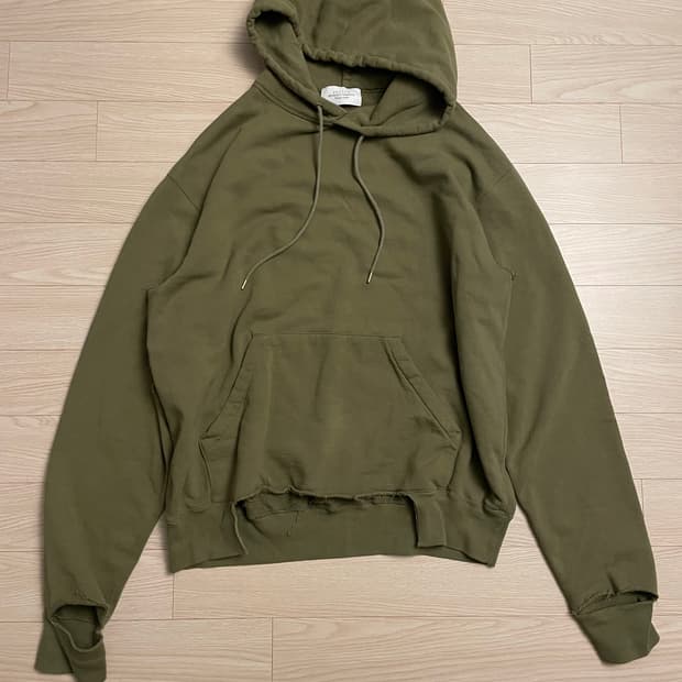 [2] 언유즈드 데미지 후드티 올리브