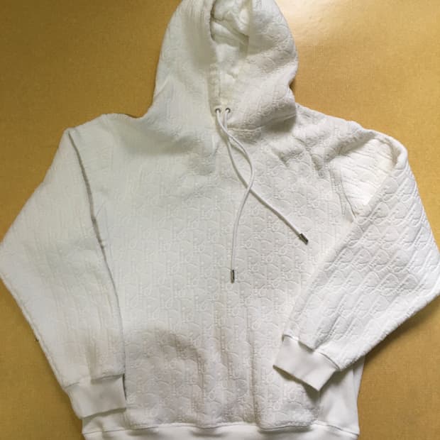 디올 오블리크 테리 후드티 