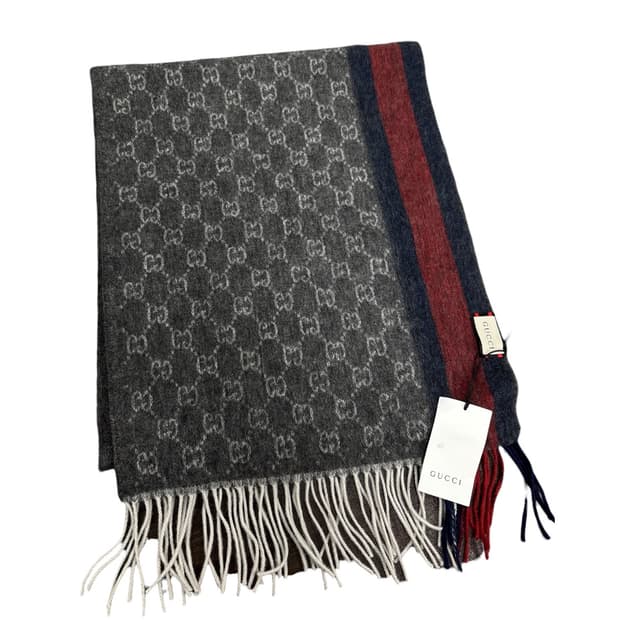 택부착)구찌 울 캐시미어 머플러