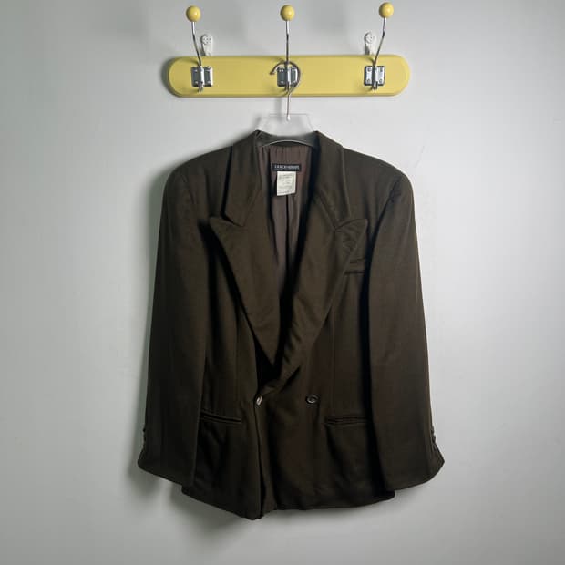 조르지오 아르마니 캐시미어 더블 브레스티드 블레이저 38