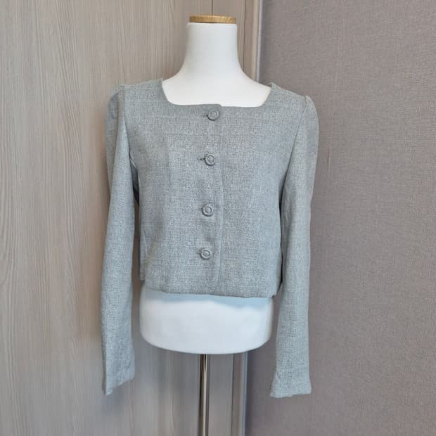 미쏘 그린 그레이 스퀘어넥