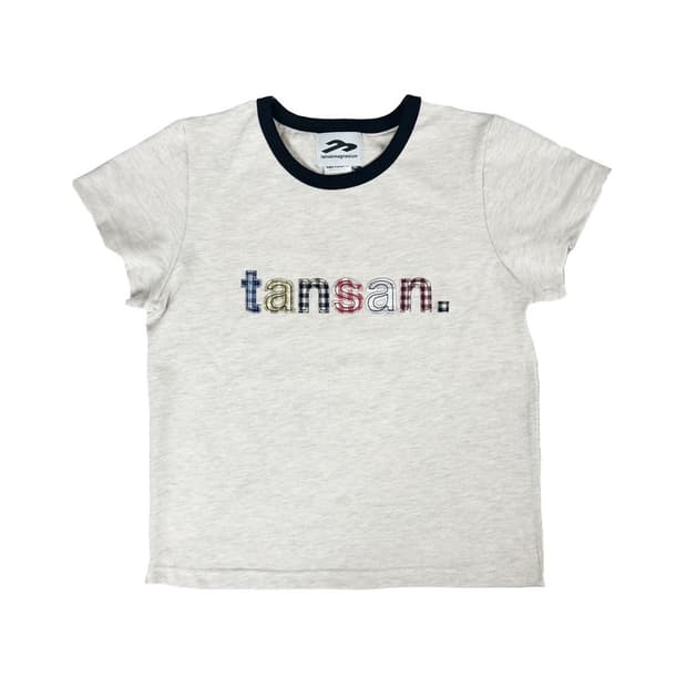 탄산마그네슘 탄산 아플리케 티셔츠 (아이보리)