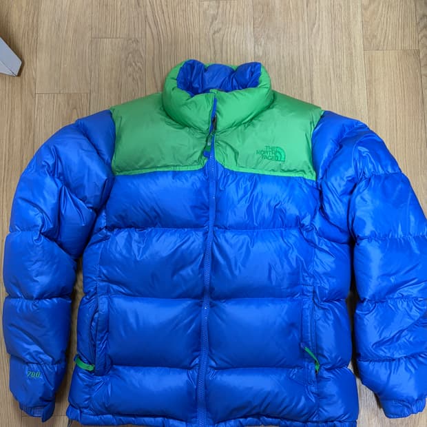 [90] 노스페이스 700 눕시 패딩 파랑/연두 초파