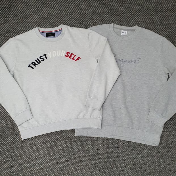 자라 오버핏 맨투맨 남자105 (2벌가격)