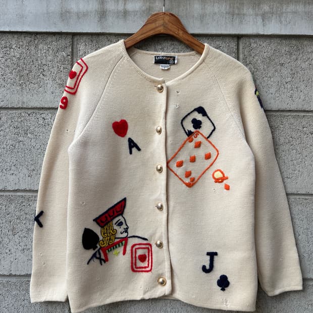 1970s LEROY KNITWEAR CARDIGAN 70s 울가디건