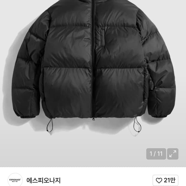 에스피오나지 RDS 다운푸퍼 패딩